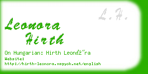 leonora hirth business card